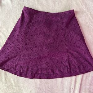 Purple flower punched circle skirt. Size small (0).